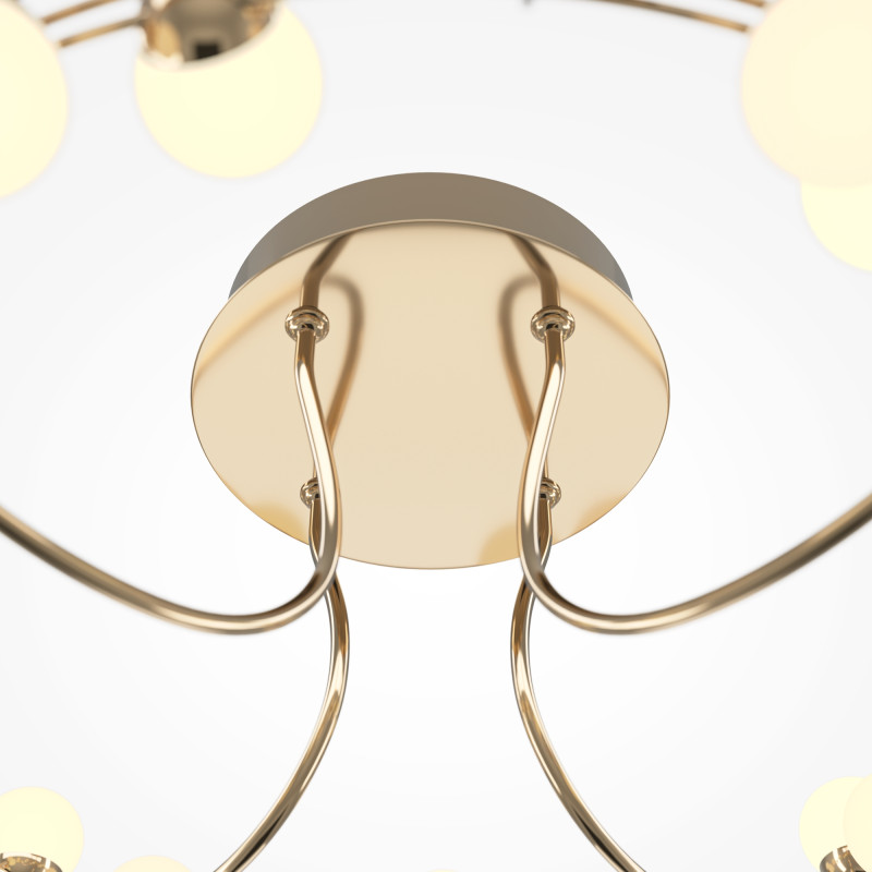 Накладная люстра 60*60*20 см, LED, 55W, 3000К, Maytoni Tessara MOD081CL-L36G3K золотой