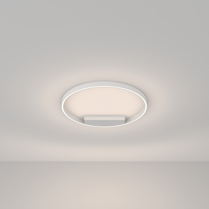 Накладной светильник 60*60*3,5 см, LED, 35W, 3000К-4000К, Maytoni Rim MOD058CL-L35WK белый