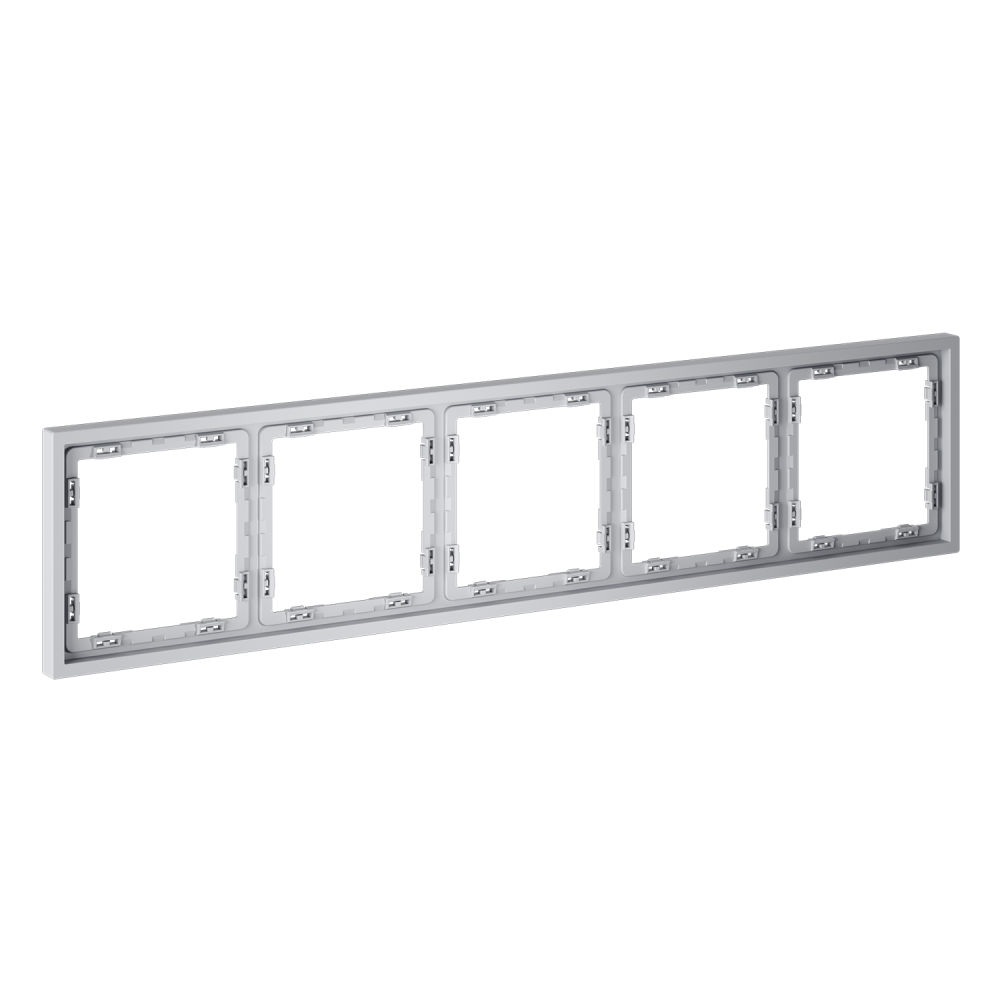 Рамка пластиковая S70 на 5 постов, серый Voltum VLS100516
