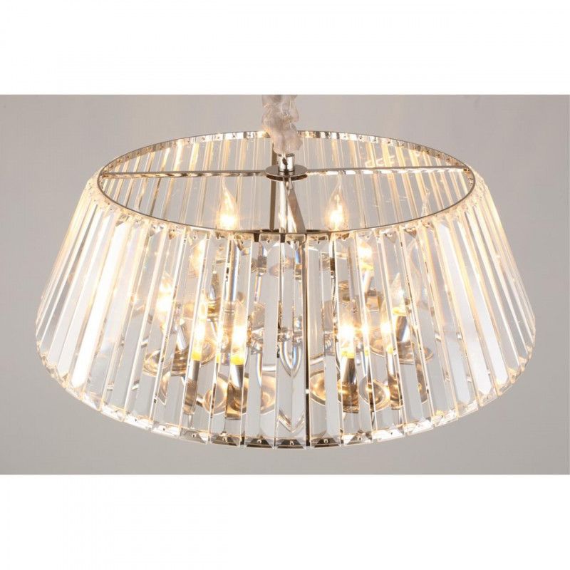 Подвесная люстра 62*60-120 см, 8*E14, 40W, Aployt Lucretia APL.748.03.08, хром