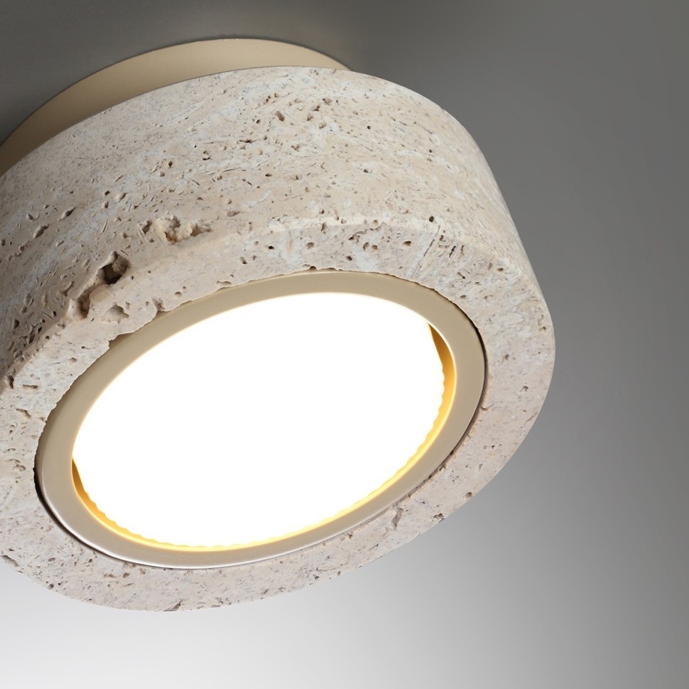 Светильник 12 см, ODEON LIGHT TRAVERTINO 6625/1C, камень