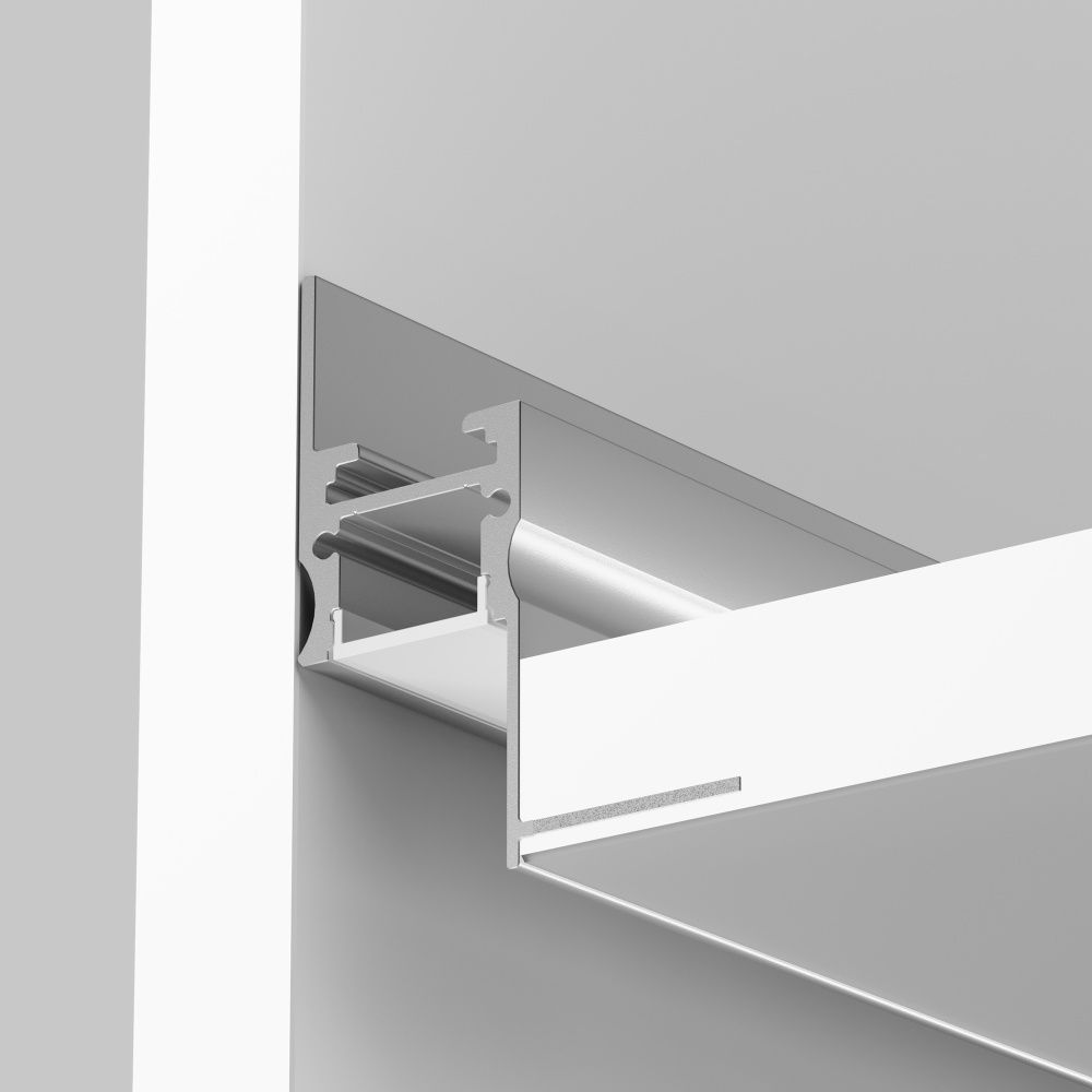 Алюминиевый профиль встраиваемый скрытого монтажа 41x51 (Серебро, 2 м), ALM-4151-S-2M 636013, 200*4*5 см, Maytoni  636013, Серебро