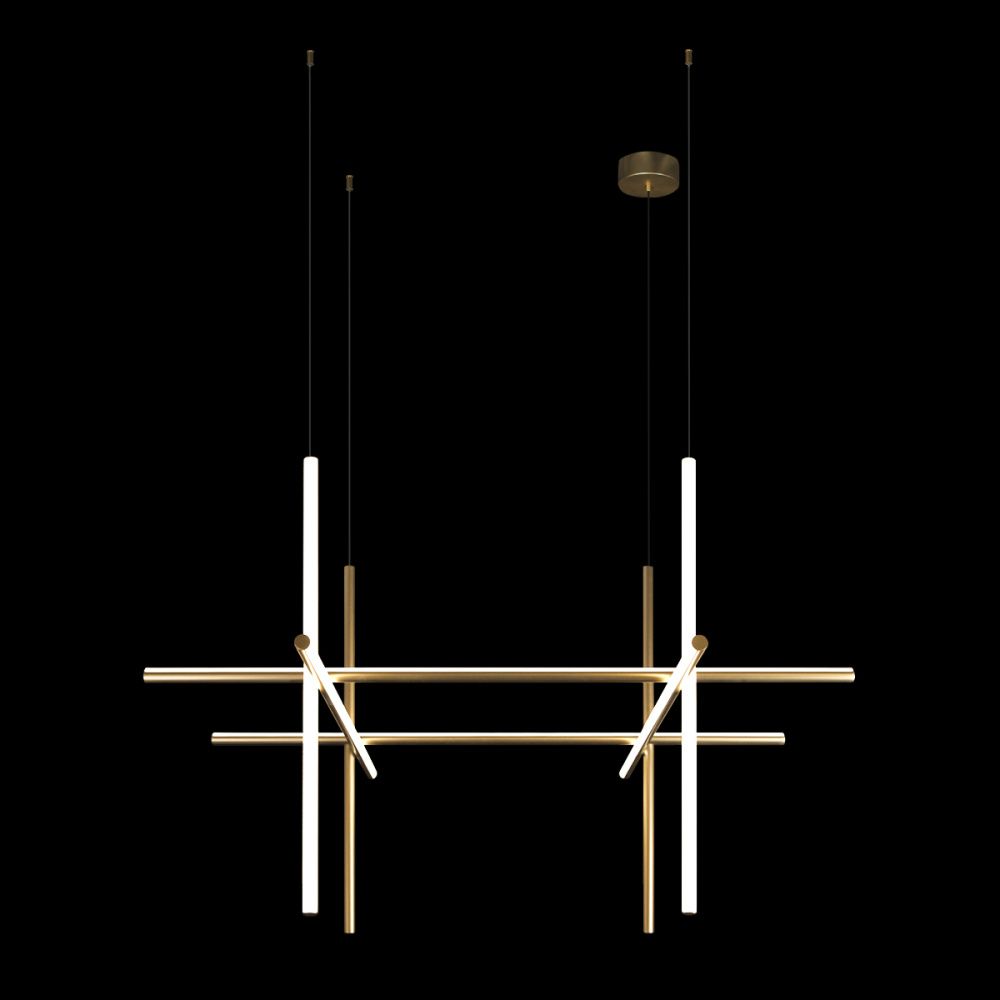 Подвесная люстра 120 см, 60W, 3000K, Loft IT Coordinates 10393/A, золото