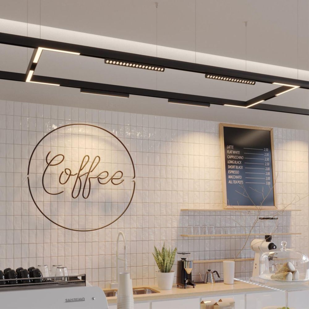 Cветильник  33,4*3,3*6 см, 1*LED*18W, 3000/4000/6000K, Novotech VECTOR PORT 359948, черный,