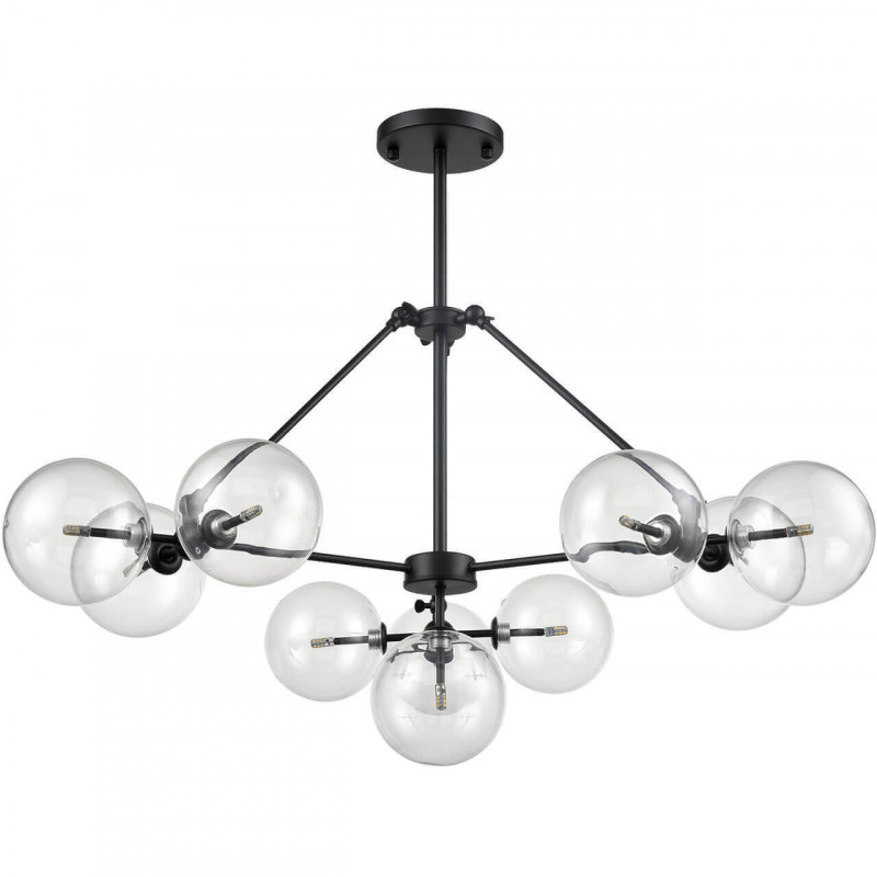 Подвесная люстра  100*75 см, 10*G4 черный Vele Luce Universo VL2052L10