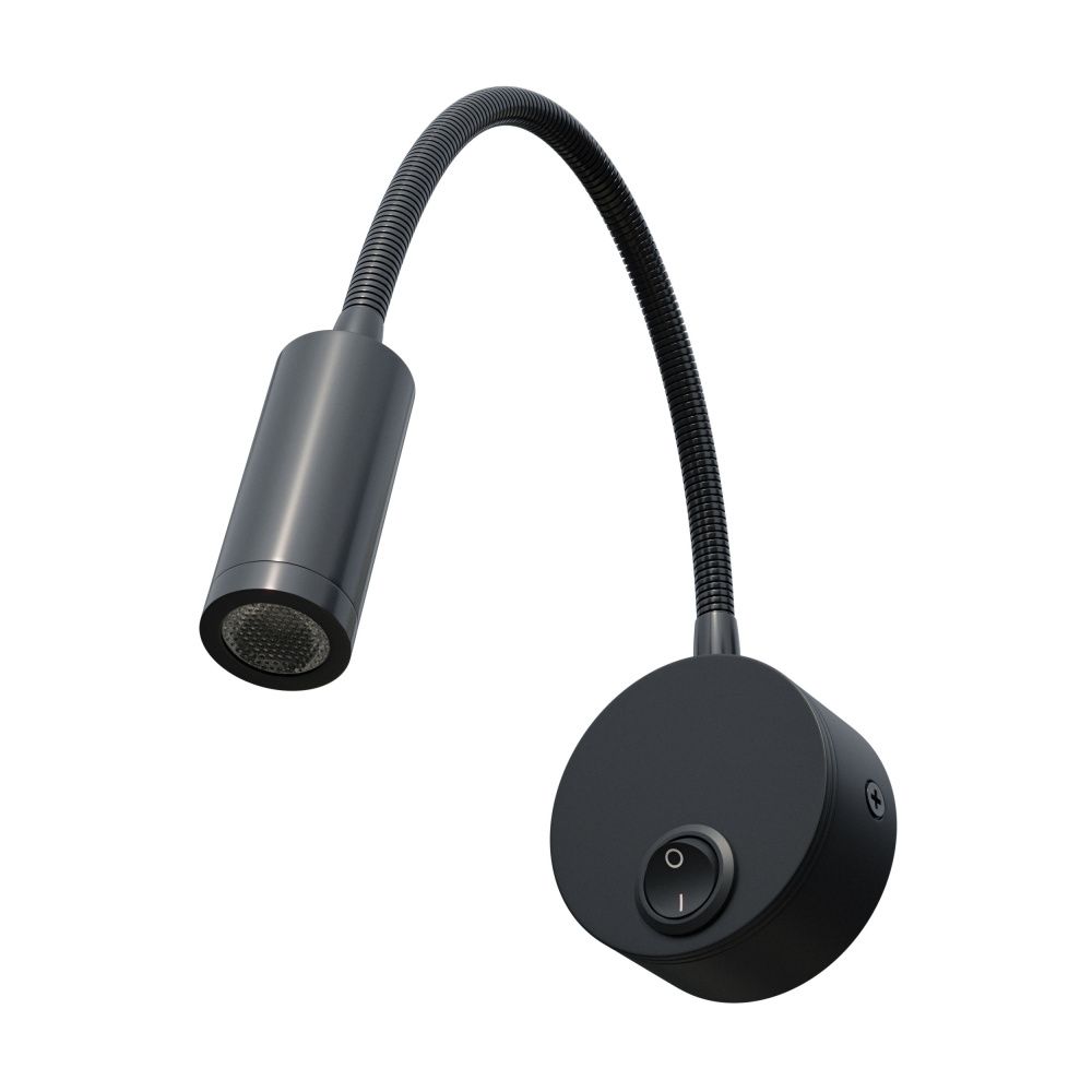 Бра 2,8*6,3*40,3 см, *3W, 4000K, Lightstar Omega 200247, Черный