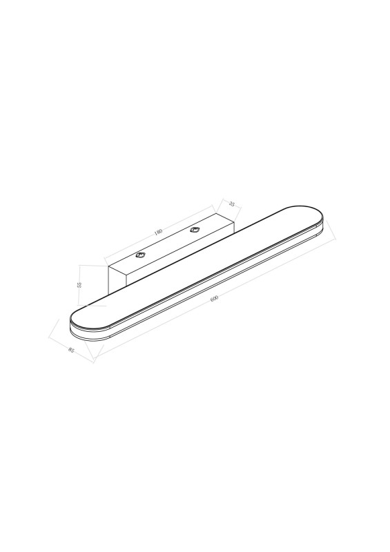 Подсветка 60 см, 12W, 4000K, Maytoni Epic MIR009WL-L12CH4K, хром