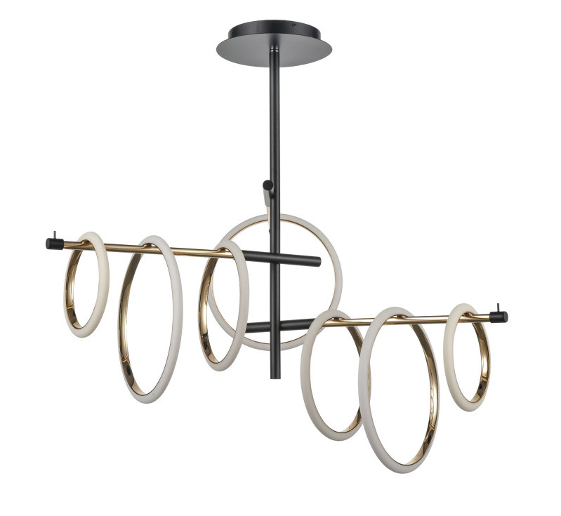 Потолочный светильник  100*70 см, 7*LED черный Vele Luce Bellezza VL7262L07