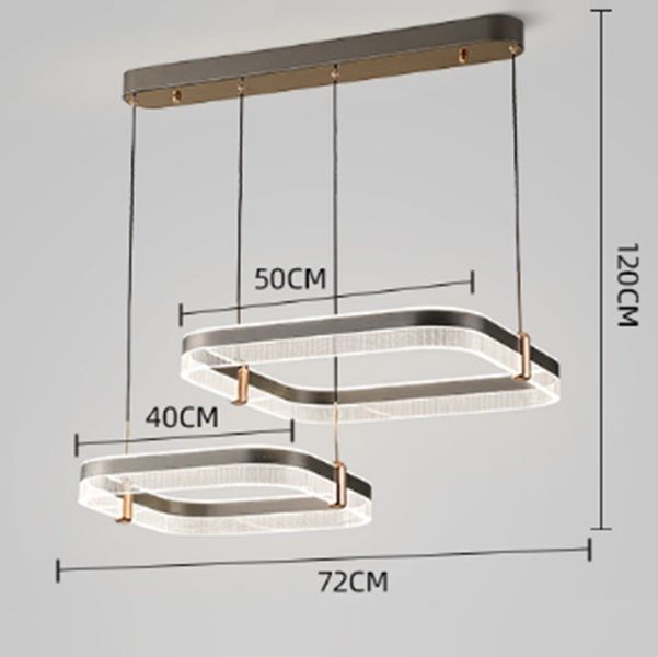 Светильник ElegantLight DZN-11126 ЧЕРНЫЙ АЛЮМИНИЙ / ЗОЛОТО  D500*500+400*400/H1500/2/LED/130W/2.4G 24-09