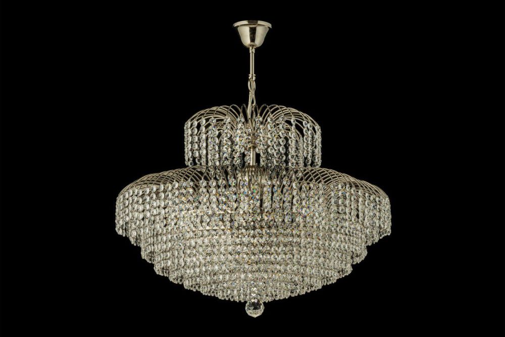 Люстра подвесная *60*45 см, 10*E14*40W, Arti Lampadari Salentino Salentino E 1.5.60.100 N, Матовый никель