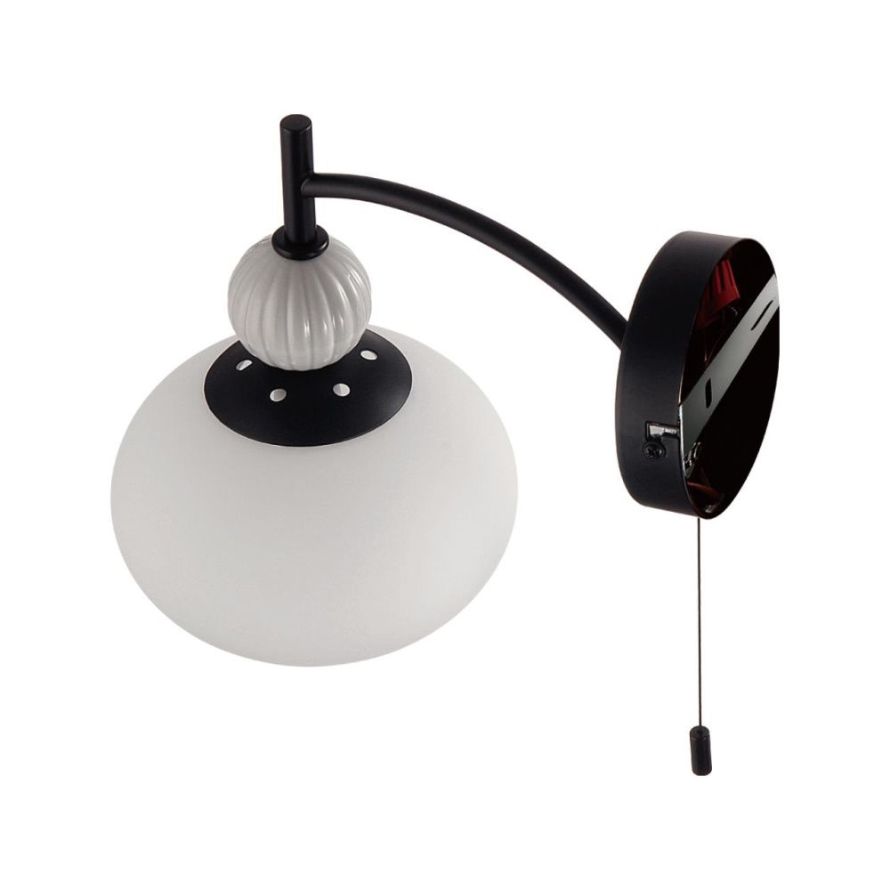 Бра с выключателем *16*22-22 см, 1*E14*40W, Lumion Gloriya LUM8273/1W, черный; серый