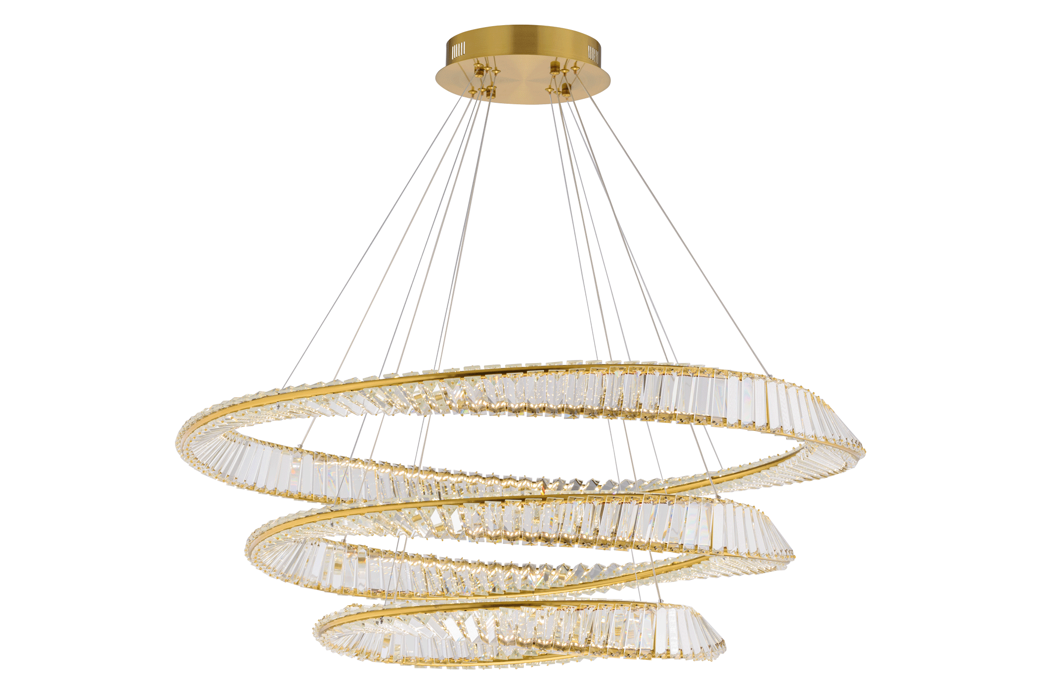 Люстра 600*800*1000*1200, LED, 180W 4000K NewRgy LED D2057-DW-6+8+10 BRASS, Бронза