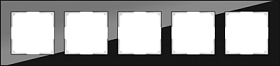 WL01-Frame-05 / Рамка на 5 постов (черный,стекло), 4690389063435