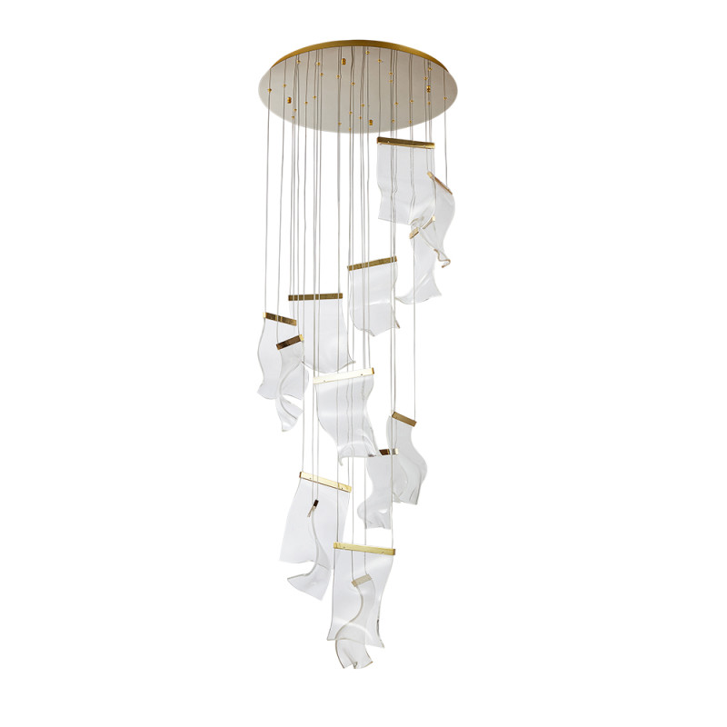 Люстра 70*300 см, 1 LED*42W, 4000 К, Arte Lamp Grappolo A2283SP-14GO, Золото