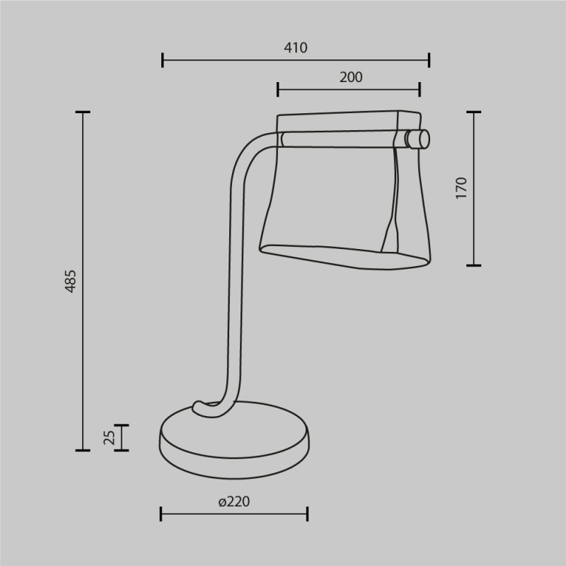 Настольный светильник 22*41*48,5 см, LED 8W 3000K Maytoni Modern Cabaret MOD170TL-L8BS3K латунь