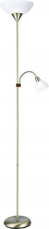 Торшер Arte-Lamp DUETTO A9569PN-2AB, цвет античная бронза, ПЛАФОНЫ ПЛАСТИК