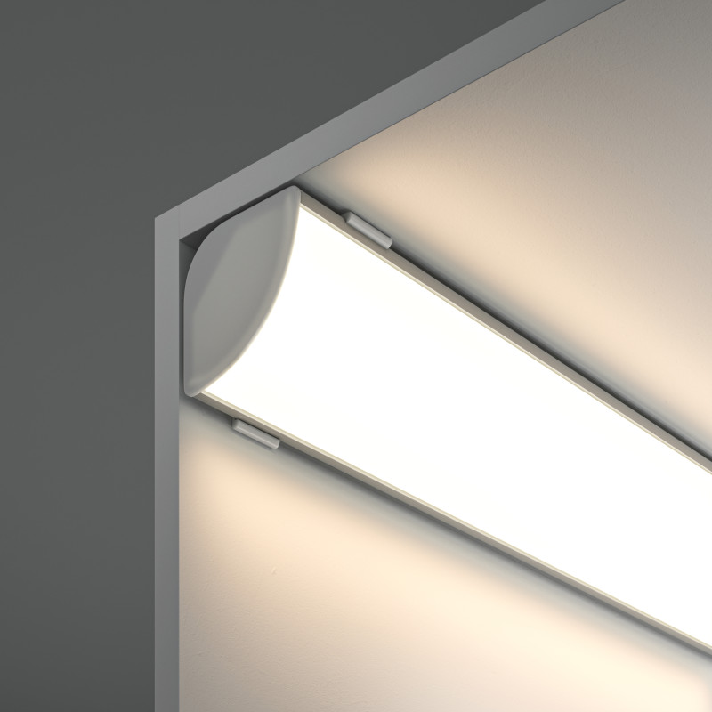 Алюминиевый профиль  Накладной 2000*29,1*29,1 мм для светодиодной ленты Maytoni Led strip Серебро ALM-3030B-S-2M
