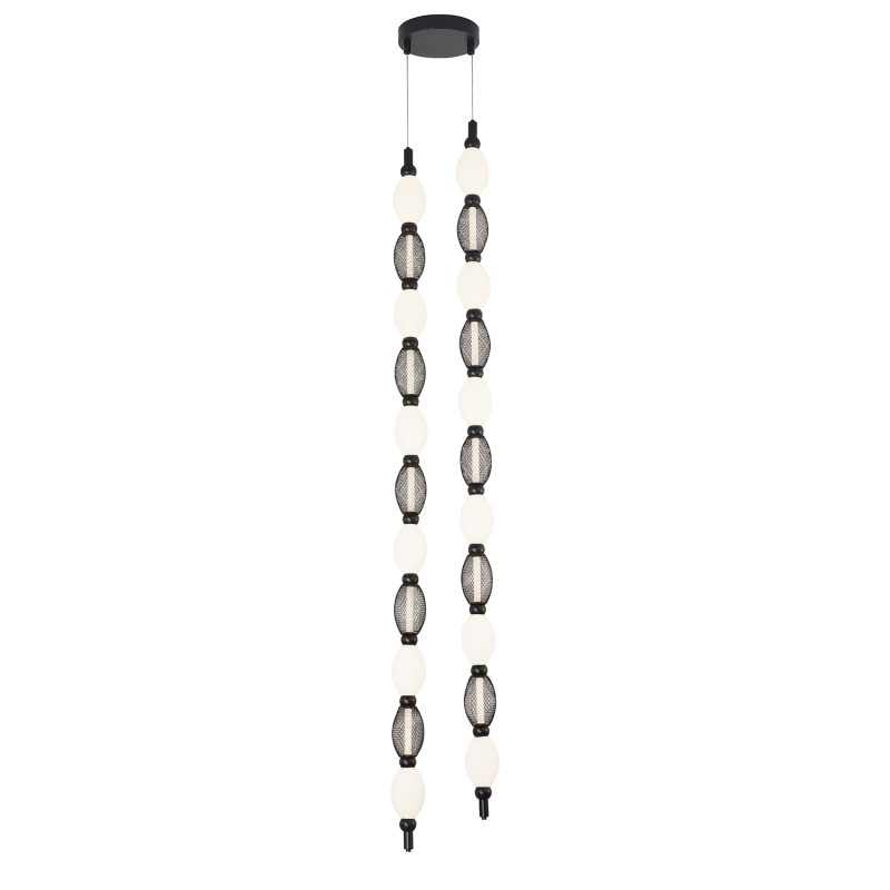 Подвесной светильник 20*278 см, 36W, Favourite Perler 4560-2PC черный, белый акрил