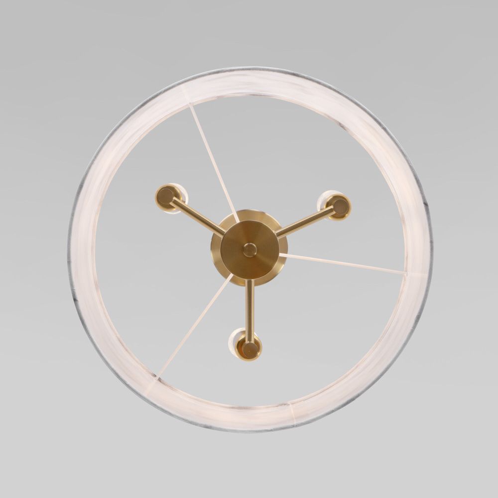 Светильник 38*38*69 см, 3*E14*40W, Eurosvet Brume 60174/3, латунь, a069023