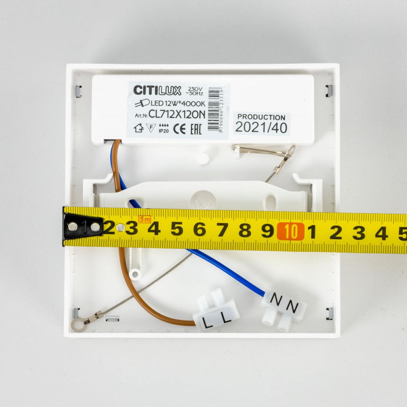 Светильник 12*12 см Citilux Тао CL7 4000K 1080lm12X120N Белый