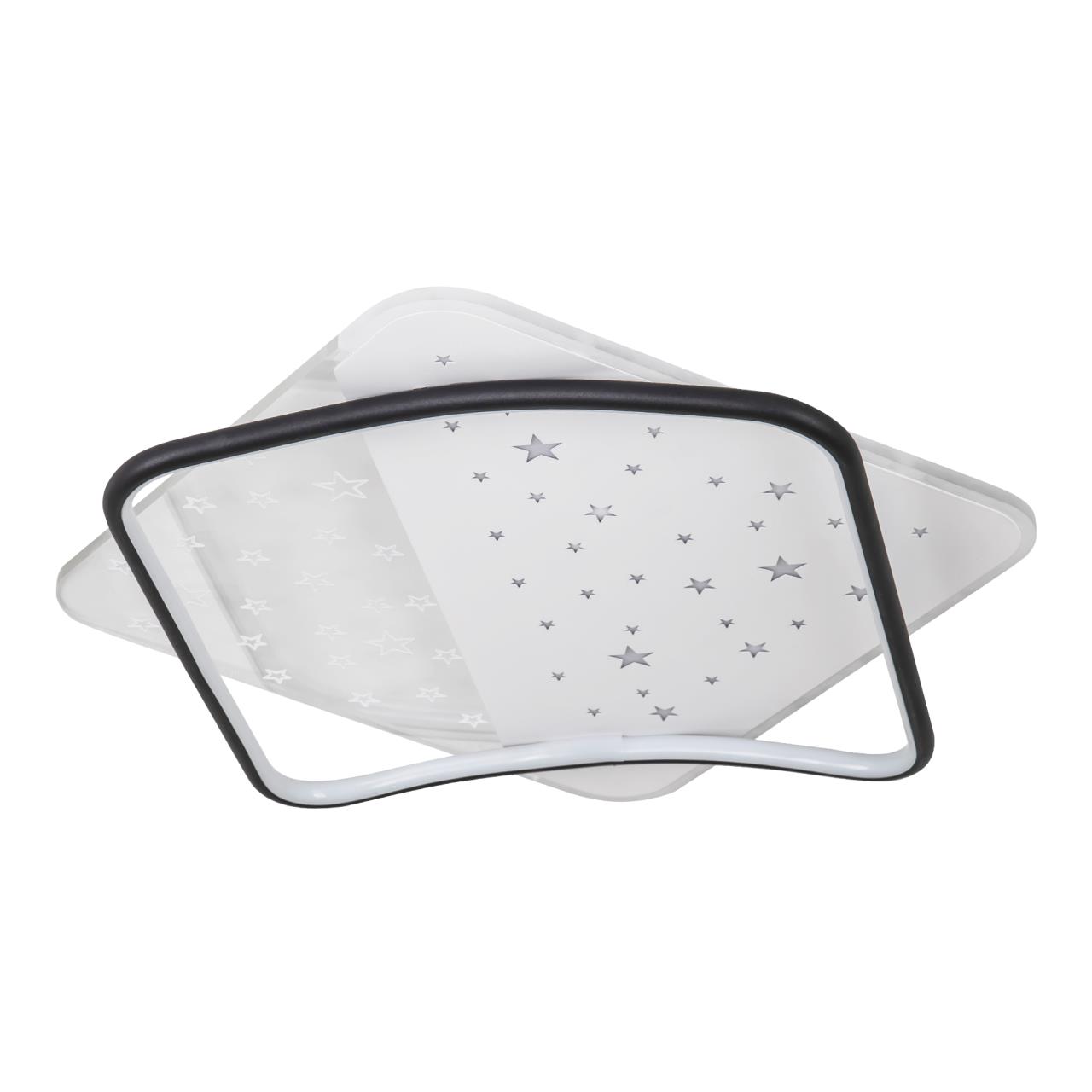 Светильник 55*55*7 см, LED 78W, 3000 / 6000K, Черный, Белый LED4U L1037-520 BK