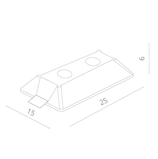 Светильник встраиваемый гипс Arte-Lamp INVISIBLE A9214PL-2WH,белый