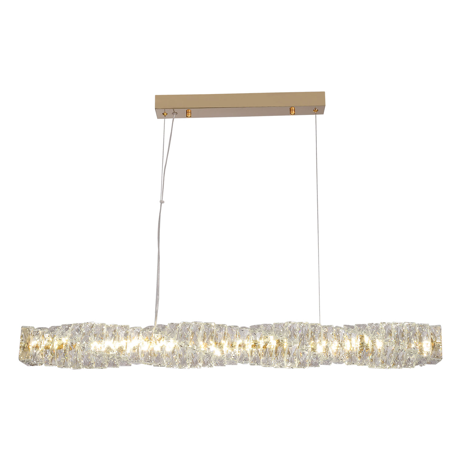 Линейно-подвесной светильник Lussole LSP-7068, 100*20 см, блестящее золото
