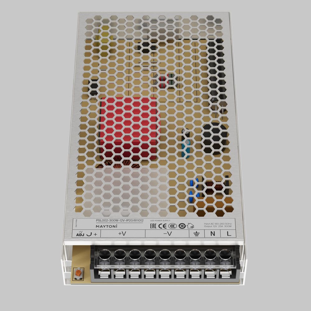Блок питания PSL002 12V 300W IP 20 811012, 22*12*3 см, Maytoni Led Strip 811012, Серебро