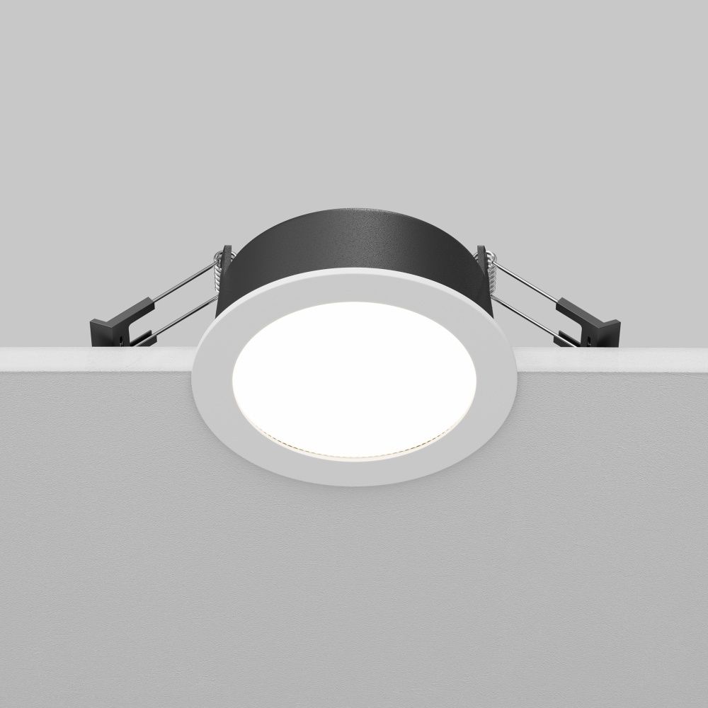 Встраиваемый светильник 10*5 см, вр 9 см, 1*GX53*12W, K, Maytoni Orb DL130-GX53-W, Белый