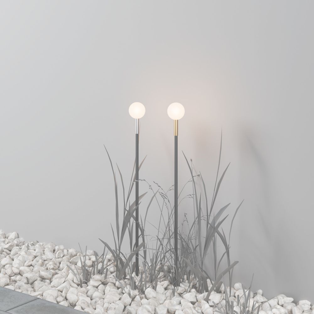 Ландшафтный светильник *4,4*-80 см, *LED*2,4W, 3000K, Maytoni Outdoor Shin O523FL-L2PT3K, Платина