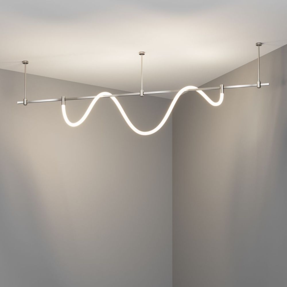 Трековый магнитный светильник 200 см, 27W, 4000K, Maytoni Technical Tau Flarity TR154-1-27W4K-PT, платина