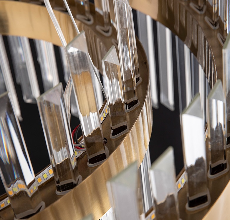 Светильник MD.6024 BRASS/ЛАТУНЬ  D400+600/H1200/1/LED/...W 4500K ASK2 DZN22-05