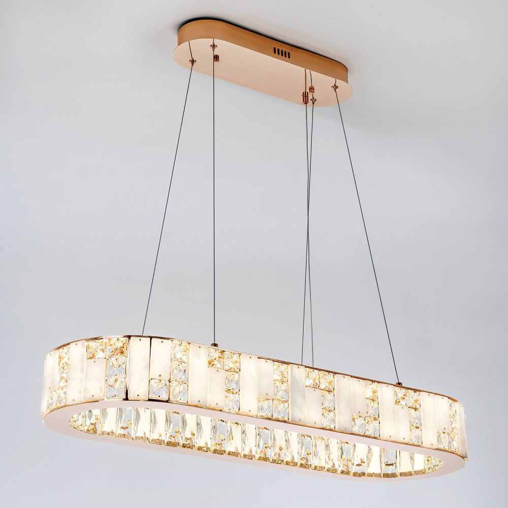 Подвесная люстра 84x30x50см, LED, 36Вт, 3000 / 6000K, Modelux ML.6985.800.300P GD Золото