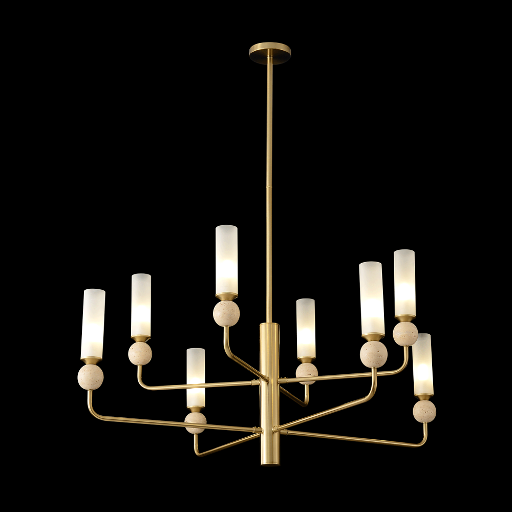 Люстра *98*50-74/109/114 см, 8*E14*60W, Crystal Lux Simply SIMPLY SP8 BRASS, Латунь