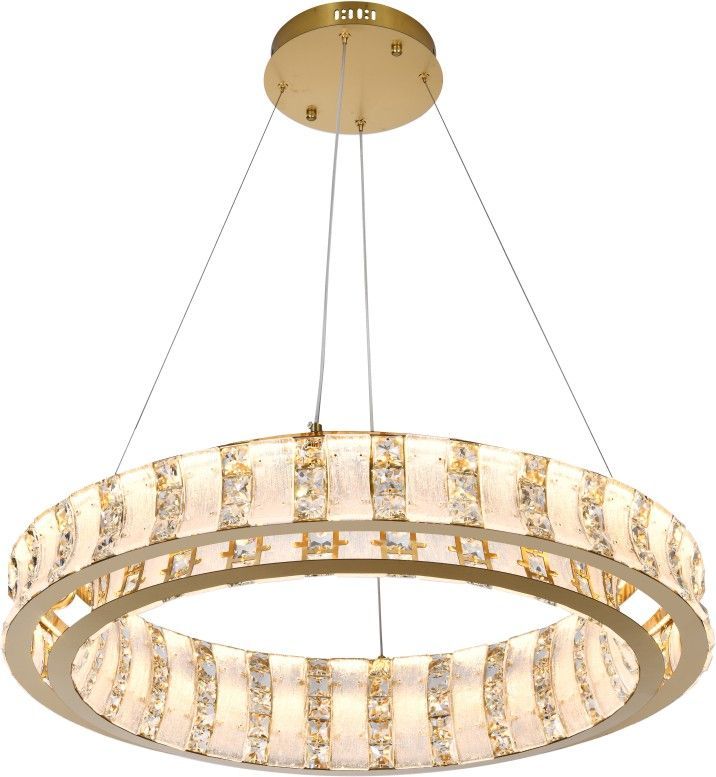 Люстра подвесная 80 см, 100W, 3000-6000K, Stilfort 4037/03/08P, золото