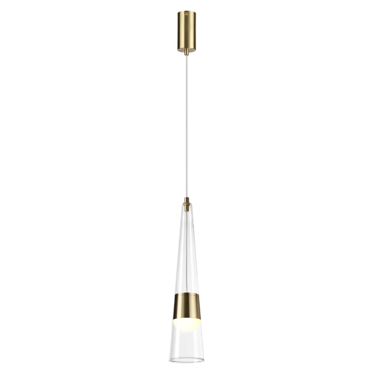 Подвес 10*10*151 см,  LED*W, 3000 К, Odeon Light Lump, золотой 5043/12L