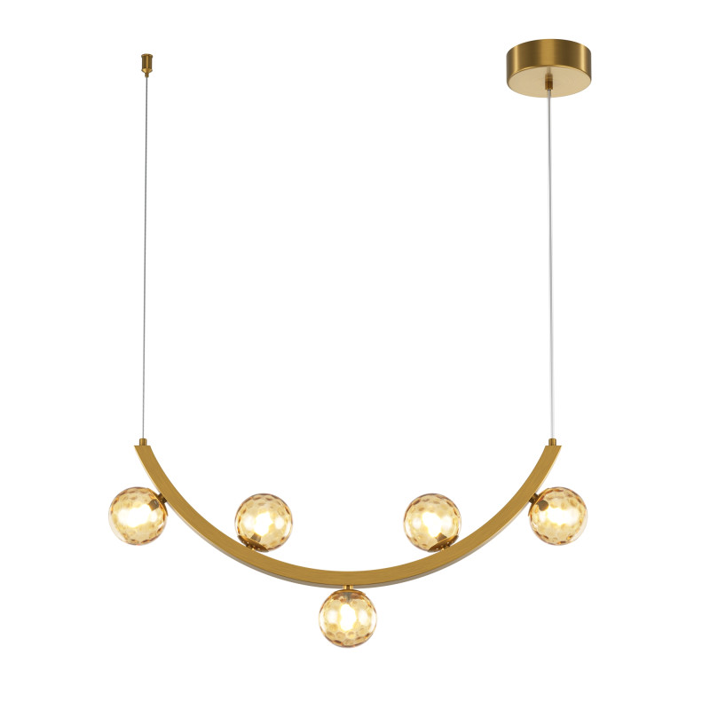 Подвесной светильник 60*8*332,5 см, LED, 12W, 3000К, Maytoni Ambre MOD331PL-L12BS3K латунный