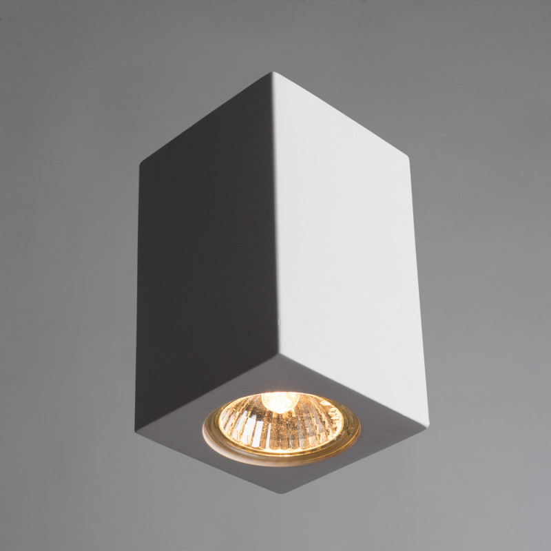 Cпот накладной гипс ArteLamp Tubo A9264PL-1WH,белый, 7*7*9 см