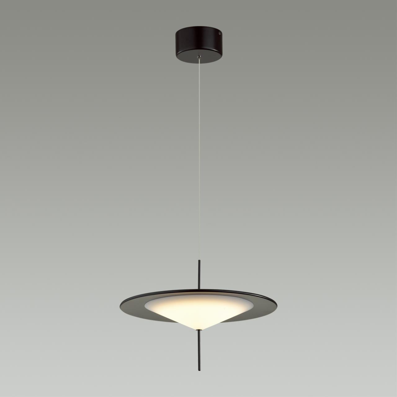 Светодиодный светильник 38 см, 16W, 3000K, Odeon Light Steka 5012/16L, черный