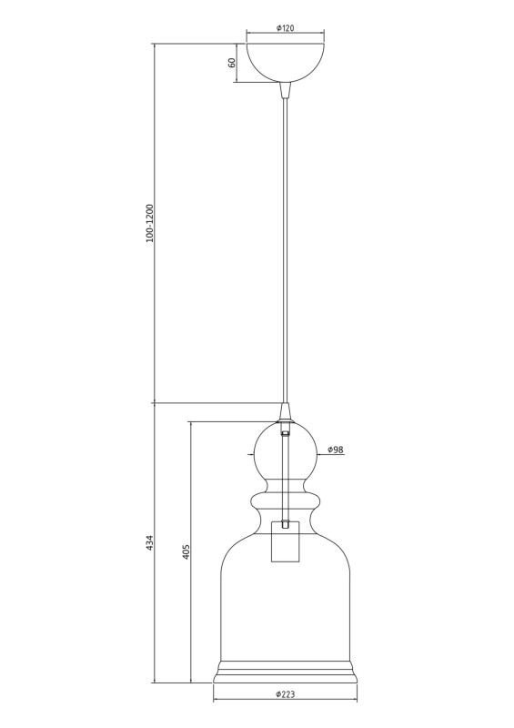 Подвесной светильник Maytoni Tone P035PL-01CH, хром