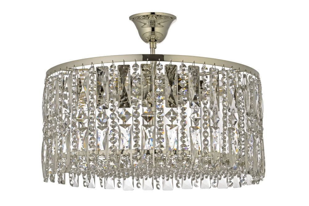 Люстра потолочная *40*32 см, 6*E27*60W, Arti Lampadari Erve Erve E 1.3.40.101 S, серебро