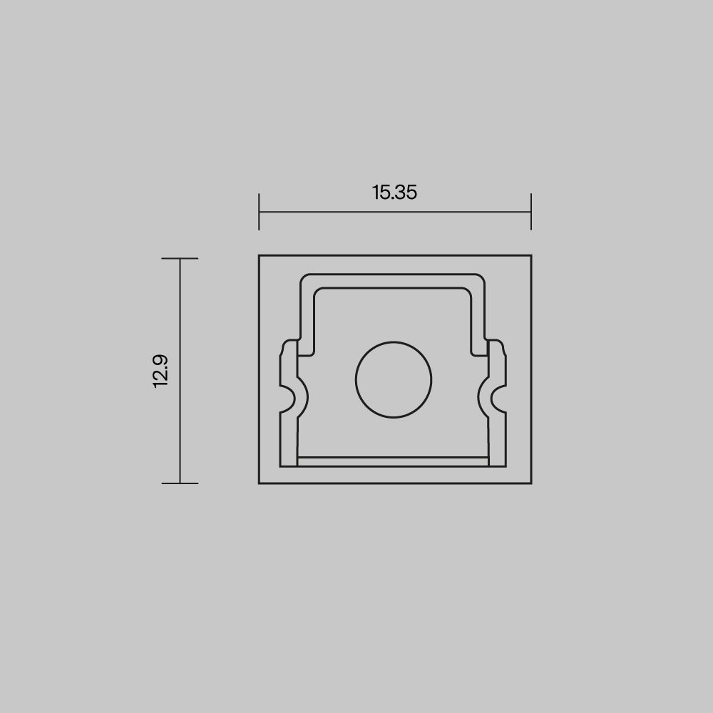 Комплект заглушек (для профиля 26×30) 2 шт., ALM-2630-EC 642053, 1*2*1 см, Maytoni Led Strip 642053, Белый