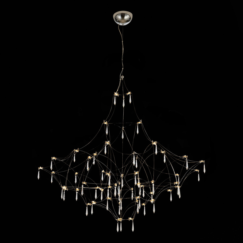 Люстра подвесная 120 см, 51W, 3000K ST LUCE GRAVETTA SL797.113.114 Хром, Прозрачный