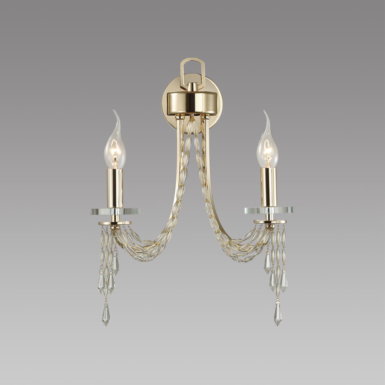 Бра 29,5*29,5*42 см, 2 E14*40W, Odeon Light Capel, золотой 5063/2W