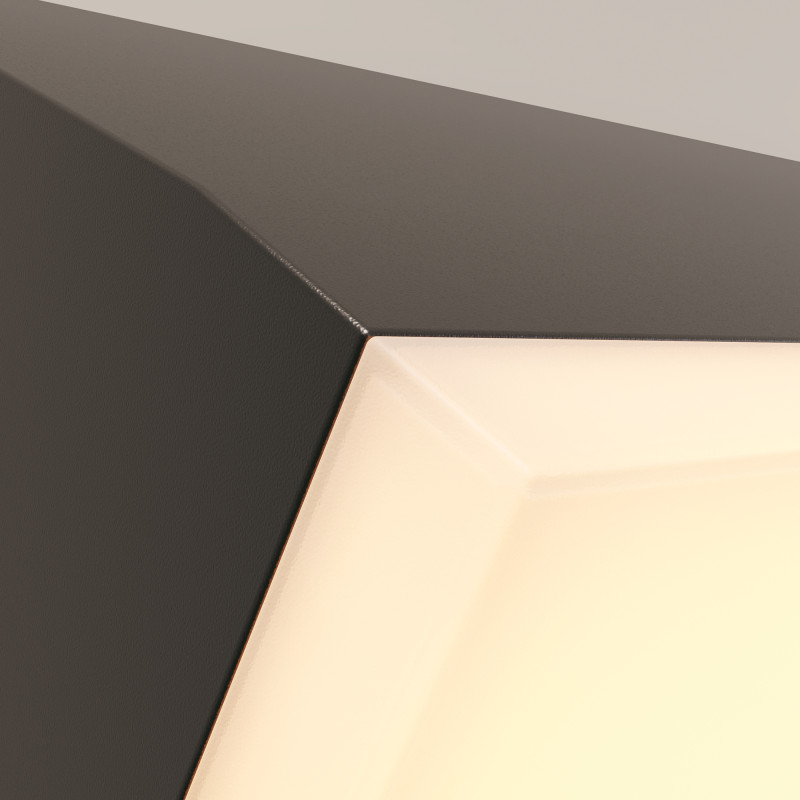 Светильник настенный 9*18*9 см, LED, 10W, 3000К, Maytoni Brick O436WL-L10GF3K серый