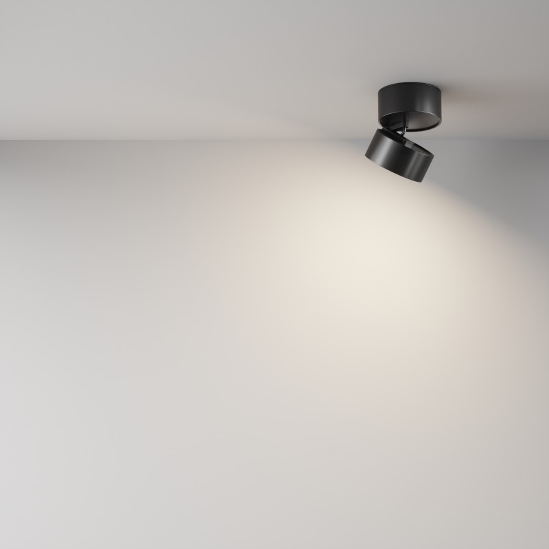Накладной светильник 8,5*8,5*8 см, LED, 12W, 4000К, Maytoni Technical ONDA C024CL-12W4K-B-1 черный