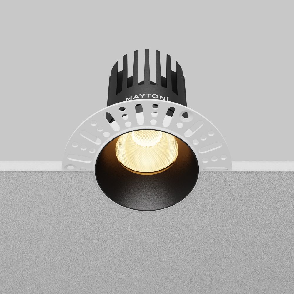 Встраиваемый светильник  DL121-15W-2.7K-TRS-B **-9,8 см, *LED*15W, K, Maytoni technical Dip DL121-15W-2.7K-TRS-B, Черный