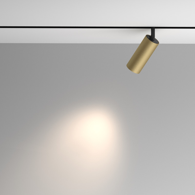 Светильник на шине 5,2*5,2*12,5 см, LED, 12W, 4000К, Maytoni Technical Artisan TR097-2-12W4K-M-BMG золото матовое