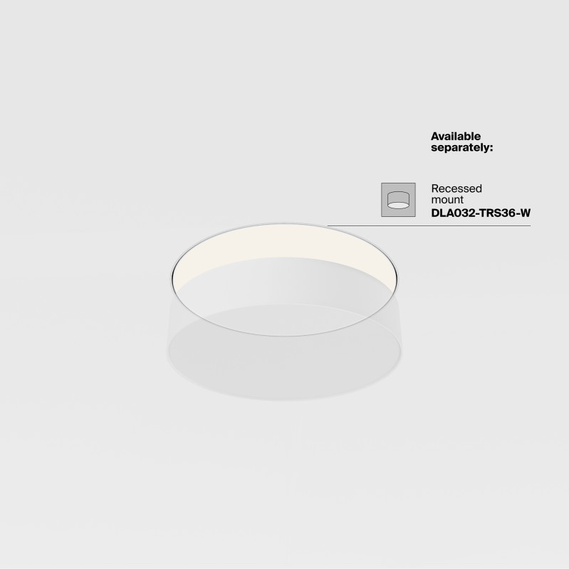 Светильник 30 см, 36W, 4000K, Maytoni Zon C032CL-36W4K-RD-B, черный