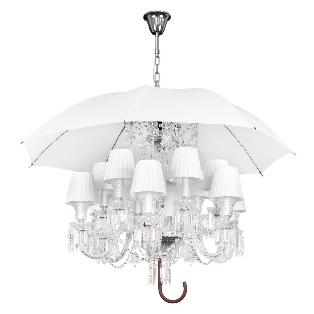 Подвесная люстра 120 см, Loft IT Marie 10556/12 White, хром-белый